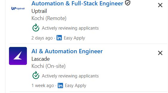 AI Automation with n8n & Make.com internship jobs in Mumbai