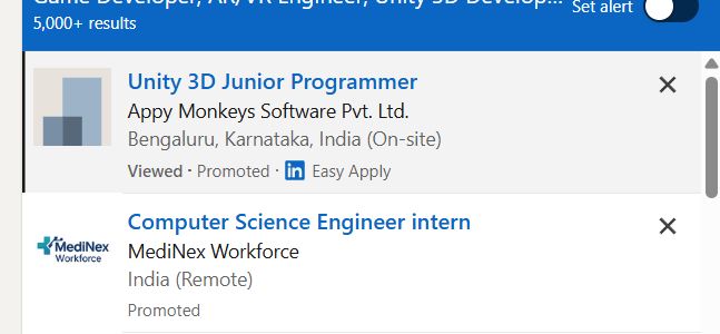 AR/VR Development (Unity) internship jobs in Kolkata