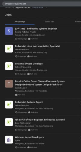 Embedded Systems internship jobs in Mangaluru