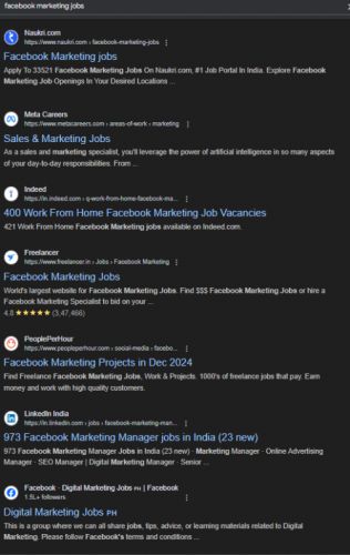Facebook Marketing internship jobs in Mumbai