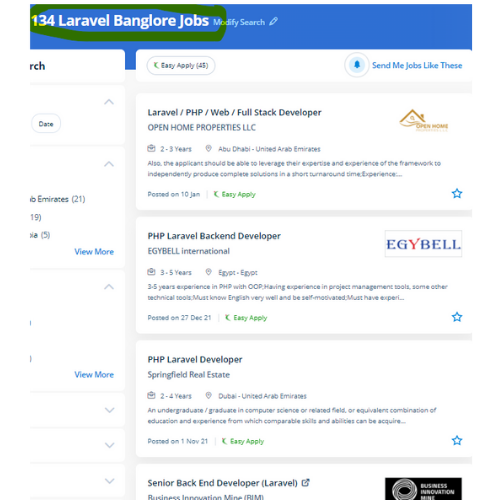 Laravel internship jobs in Chennai