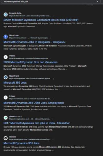 Microsoft Dynamics 365 internship jobs in Kozhikode