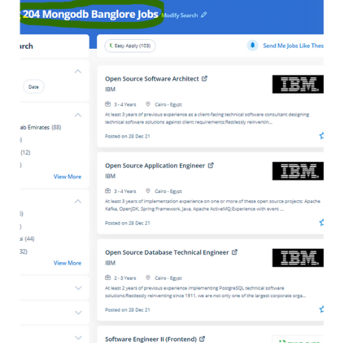 MongoDB internship jobs in Gurgaon