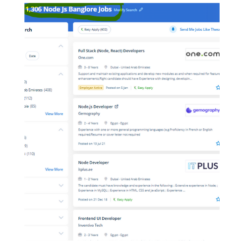 Node JS internship jobs in Kozhikode