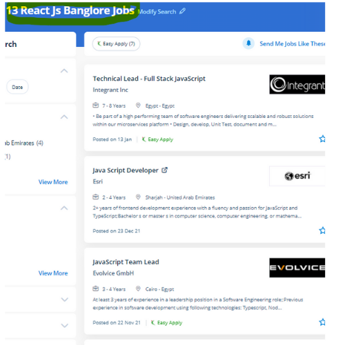 React JS internship jobs in Noida