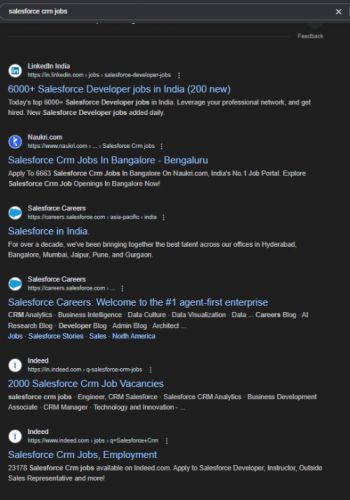 SalesForce internship jobs in Delhi
