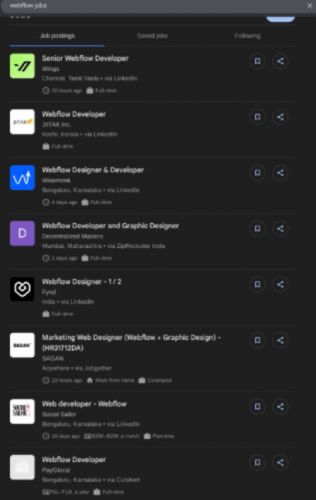 Webflow internship jobs in Kozhikode
